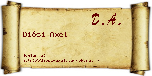 Diósi Axel névjegykártya